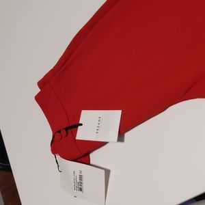 Sezane number 7 Trousers in coquelicot red (rouge coquelicot) NWT.